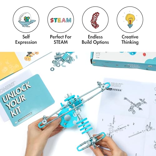 The Off Bits AirBit – Build Your Own Airplane! STEM Building Kit for Creative Kids 8-12 & Curious Adults, Fun Educational Gift for Boys & Girls - style: AirBit