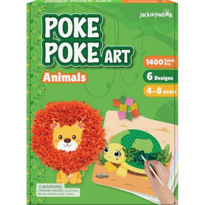 jackinthebox Poke Art Animals Crafts Kits for Kids, Boys & Girls, Ages 4-8 - style: Animals