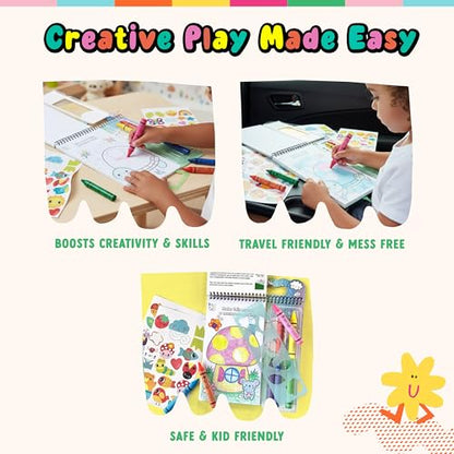Bright Stripes Art on the Go Nature Theme Kids Travel Kit, Ages 3+ - color: Nature