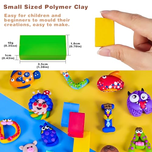 CiaraQ Polymer Clay Kit, Mini Modeling Clay Set - color: 48 Colors