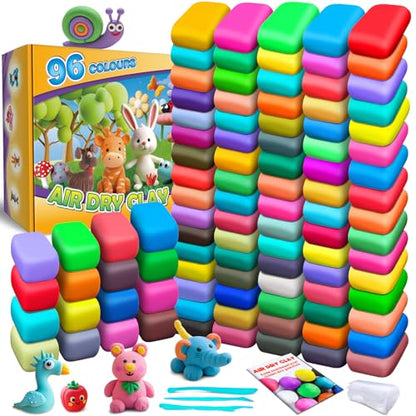 Air Dry Clay, 96 Colors Modeling Magic Clay for Kids - color: 96 Colors