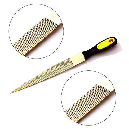 Golden 6/8/10 Inch Wood Rasp File Set (3-Pack) | Golden Brand Double-Cut Teeth for Shaping Soft Metal & Plastic, Includes Storage Bags - size: 6-8-10 inch Golden Wood rasp