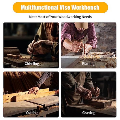 Woodworking Bench Vise, Portable Hard Wood Vise for Workbench