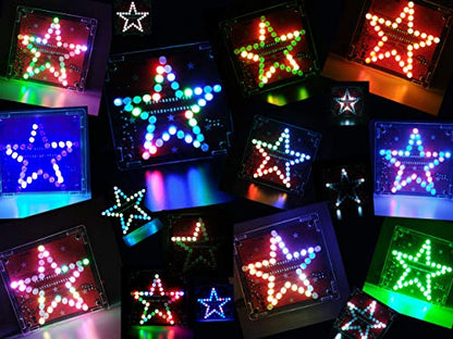 Star Shaped Soldering Practice Kit Electronics DIY Soldering Project, Colorful Flashing with Beep Music for Practicing Assemble, Creative Present, New Version