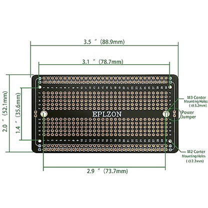 Solderable Breadboard PCB Board Gold-Plated Solder Breadboard for DIY Electronics Projects Apply to Arduino Soldering Projects 3.5"x2.05" (5 Pack + 2 Mini Board, Black) - color: Black
