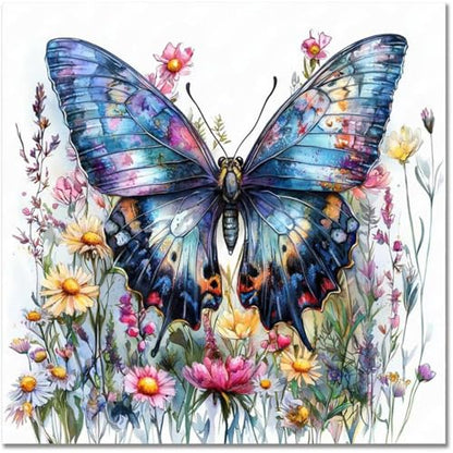 Diamond Art Kits for Adults,Butterfly Wildflower Diamond Painting Kits - color: Butterfly wildflowers