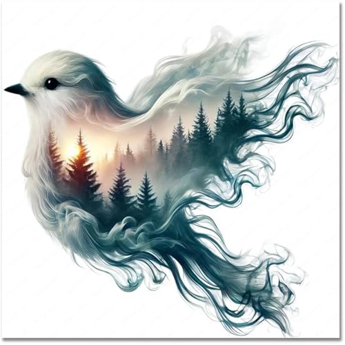 Tiwabb Diamond Art Kits for Adults - Bird Diamond Painting Kits 12X12 inch - color: Bird Forest
