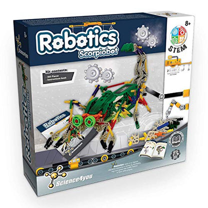 Science4you Scorpiobot Robotics Kit for Kids - Building Robot Toys for Kids 8-12 Year olds,161 Pieces, Stem Building Games, Gift for 8+ Year Olds Boys and Girls - style: Scorpiobot