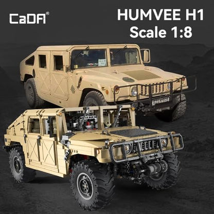 CaDA C61036W HUUMVEE Vehicle Building Block Set, Master 1:8 3935PCS RC Climbing Car Building Block Kit with Power Function,Off-Road Car Model for Adults Collectors