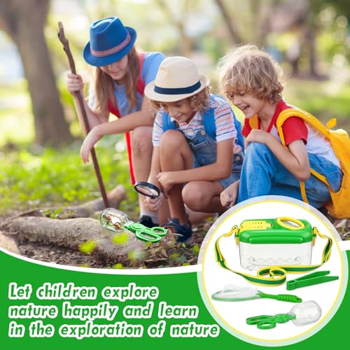 Halloscume 4 Sets Bug Catcher for Kids Insect Catching Kit, Green - color: Green