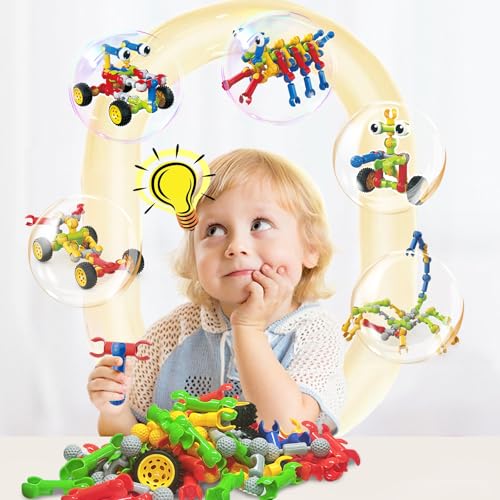 Huaker STEM Building Toys for 3 4 5 6 7 8 Year Old Boys Girls Birthday Gift - style: 180