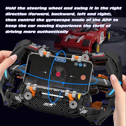 Sciencow F1 Racing Wheels Model Kit,Racing Theme Construction Building Blocks Toys, Chirstmas Birthday Gift for Ages 8-12, Home Office, Desk Deco - color: Orange