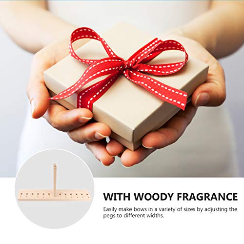 Wood Bow Maker DIY Hand Bow Ribbon Making Tool Wooden Christmas Bow Wreath Maker Tools for Creating Bows Hair Bows Corsages Various Crafts