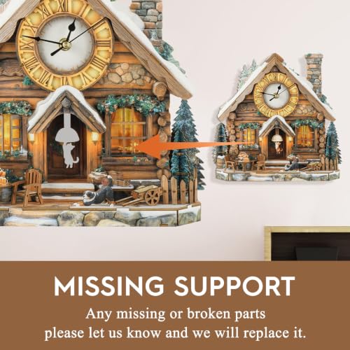3D Wooden Puzzles for Adults-Wooden House Puzzle Clock-Adult Craft - color: Wooden House Clock