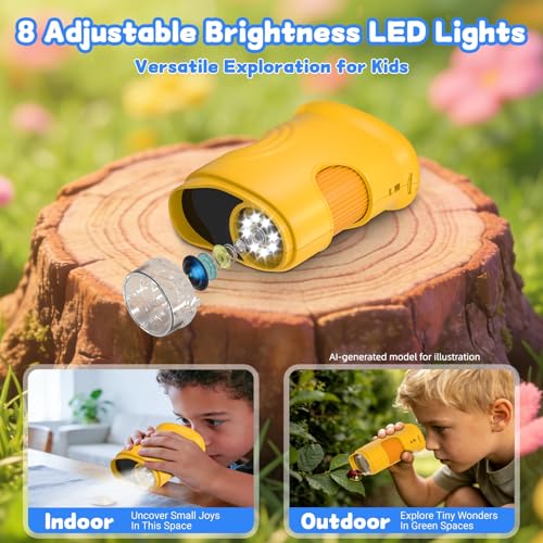 1000X Handheld Digital Microscope for Kids, STEM Educational Toy - color: Orange