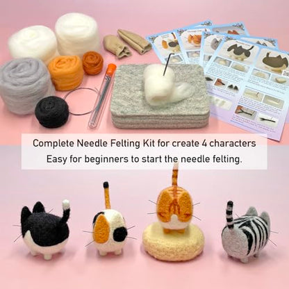 Truslin Needle Felting Kit, 4 Pcs Doll Making Needle Felting Starter Kit - color: 1# 4pcs