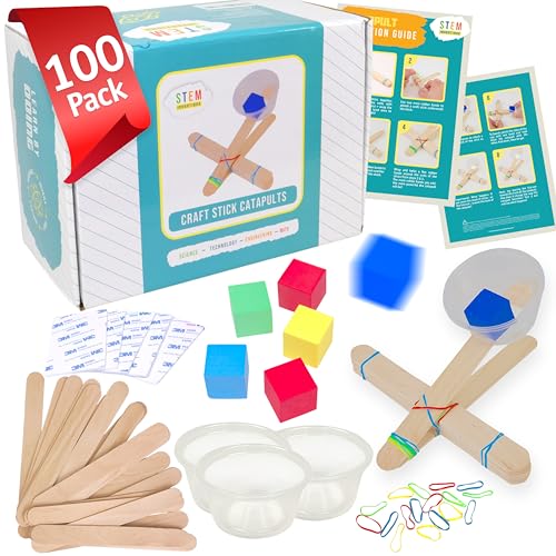 Catapult Kit, 100-Pack - Bulk STEM Kits for Large Groups, Ages 8+ - size: 100 Pack