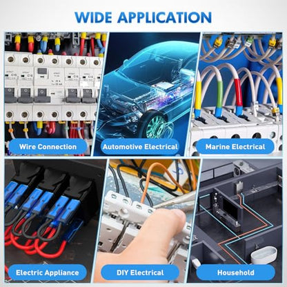 Nilight 300PCS CE2 Closed End Crimp Terminal 16-14 Gauge Nylon Insulated - color: 300PCS 16-14# Terminals
