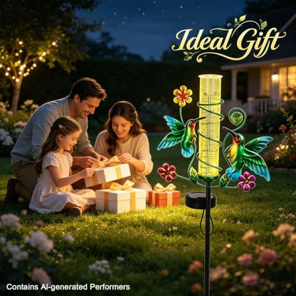 Hummingbird Rain Gauge Outdoor for Measuring Precipitation - color: Hummingbird