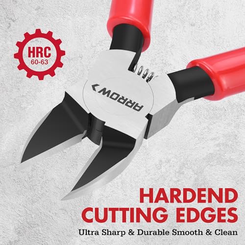ARROW 7" Precision Wire Cutters, Precision Flush Cut Diagonal Pliers (Pack of 2) - size: 7 Inch (Pack of 2)