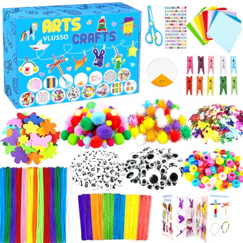 VLUSSO DIY Arts and Crafts Supplies Kit Materials Set for Kids and Toddlers - size: 2000pcs-3