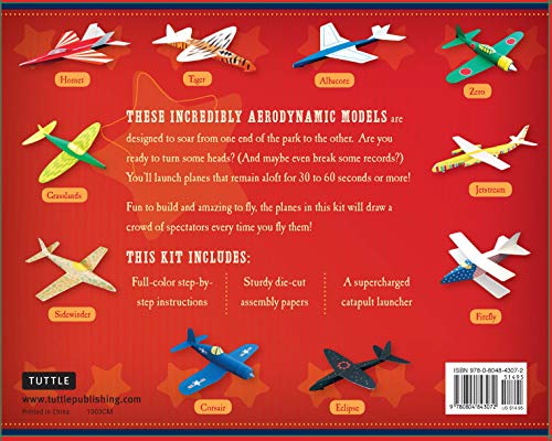 High-Performance Paper Airplanes Kit: 10 Pre-cut, Easy-to-Assemble Models: Kit with Pop-Out Cards, Paper Airplanes Book, & Catapult Launcher: Great for Kids and Parents!