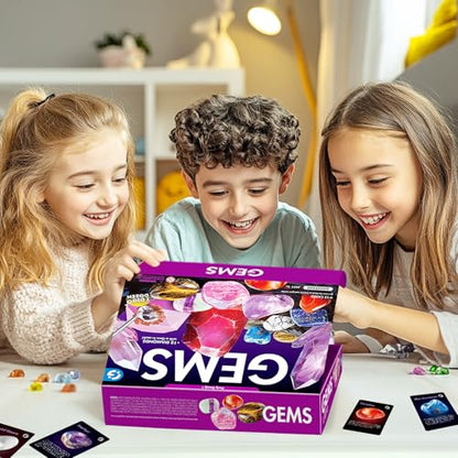 Piano Potato Gemstone Dig Kit, 12 Real Gems & Crystals, STEM Toy - color: Diamond Gems Dig