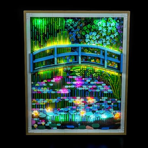 LocoLee Light kit Compatible with Lego 31220 Claude Monet – Bridge Over a Pond of Water Lilies - No Actual Model Only Lights, LED Lighting Compatible with Lego 31220 Monet (Standard Version) - style: Standard Version