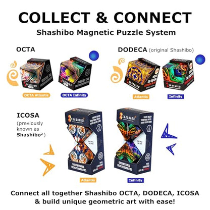 Shashibo DODECA Magnetic Puzzle Cube, Stress Relief Fidget Toy - color: Atlantis, size: DODECA