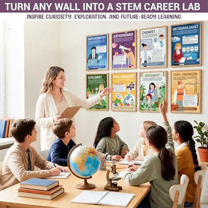 BrightenKidz Science Career Posters, 20 Pack 10x14 STEM Classroom Decor - color: Career in Science