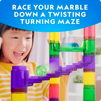 National Geographic Glow-in-the-Dark Marble Run for Kids Ages 8-12 - style: 80-Piece Glowing Set