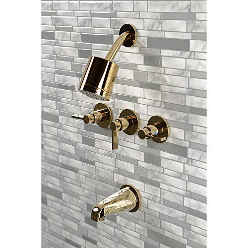 Kingston KBX8132NDL Tub and Shower Faucet, Polished Brass - color: Polished Brass