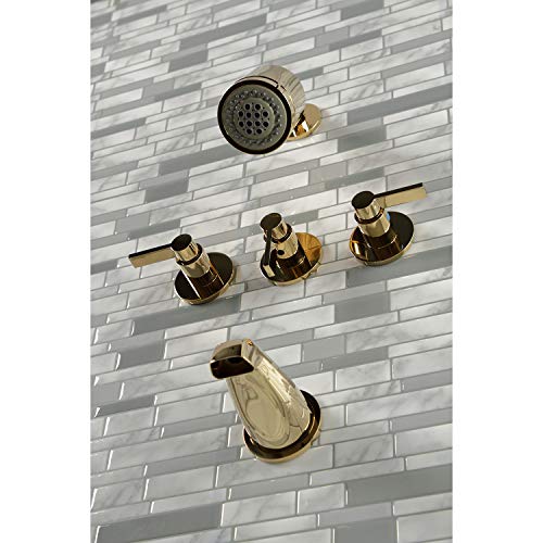Kingston KBX8132NDL Tub and Shower Faucet, Polished Brass - color: Polished Brass