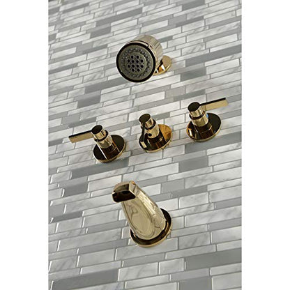 Kingston KBX8132NDL Tub and Shower Faucet, Polished Brass - color: Polished Brass