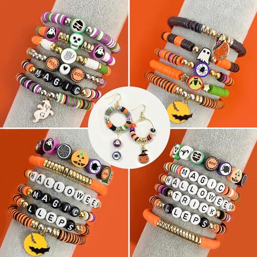 JULIMAIDONG Alphabet Beads A-Z 1350+Pcs Letter Number Hearts Bracelets Bead - color: Black
