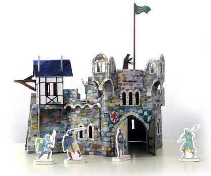 Clever Paper Round Tower with Figures