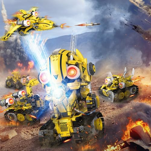 5-in-1 STEM RC Robot Building Blocks Kit, Educational Toys Age 6-12