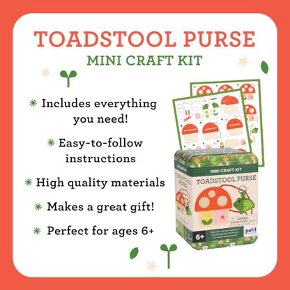 Petit Collage: Toadstool Purse Felt Craft Kit with Frog Charm