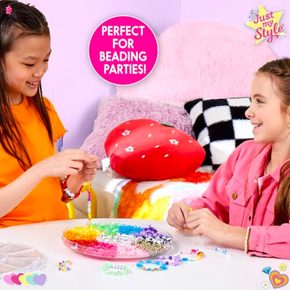 Just My Style Rainbow Bead Spinner, DIY Bracelet Making Kit with Swiveling Bead Case, Includes Over 1,000 Beads for Bracelet Making, Elastic, and More - color: Bead Spinner