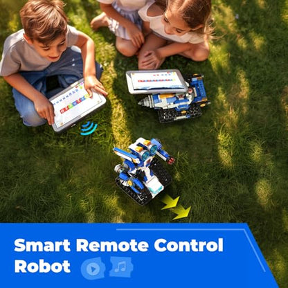 Apitor Robot J 6-in-1 Programmable STEM Learning Toy and Robot B 8-in-1 Electronic STEM Kits