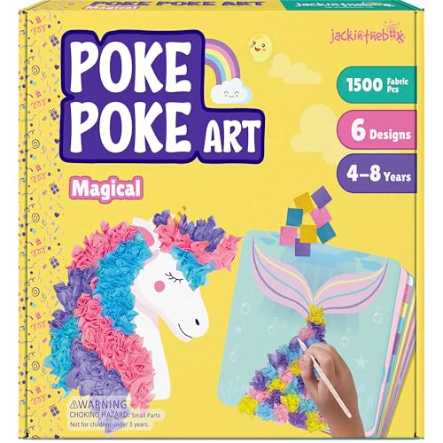 jackinthebox Poke Art Magical Flower Pressing Craft Kit for Girls, Ages 4-8 - style: Magical