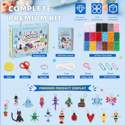 CBHGFEA Pony Beads Kit, Kandi Beads for Bracelet Jewelry Making
