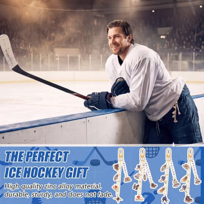 CraftyDream 558 Pcs Hockey Charm Keychain Making Kit Hockey Gifts DIY Craft - style: Hockey