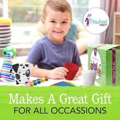 Pinwheel Crafts Flower Pot Painting Kit for Kids Ages 8-12, Seeds and Soil - style: Painting Kit with Seeds and Soil