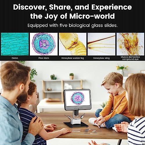 Andonstar AD210 10.1 Inch LCD Digital Microscope for Soldering, Coin - size: 10.1 Inch+Traditional Stand
