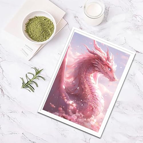 XUCNWL Diamond Art Kits for Adults, Pink Dragon Diamond Painting - color: Dragon-1, size: 11.8x15.7in(30x40cm)