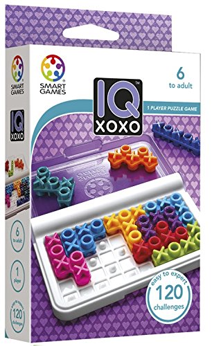 SmartGames IQ XOXO - Pocket Travel Puzzle Brain Teaser Game, Ages 6+ - style: IQ XOXO