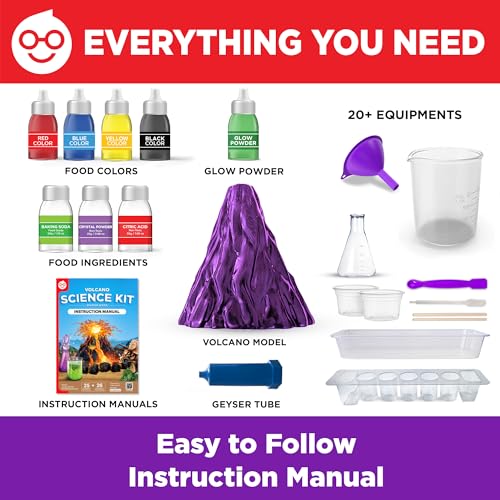 Doctor Jupiter Erupting Volcano Science Kit for Kids Ages 8+, STEM Toy - style: Volcano Science Kit: 8+