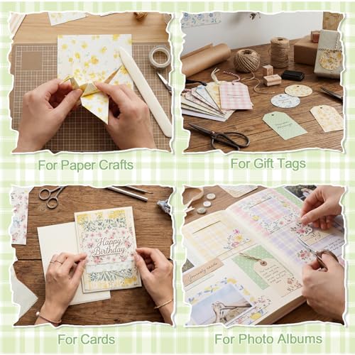 Scrapbook Paper, 60 Sheets, Double-Sided Floral, 5.5 x 8.3 in - color: Mixed Floral