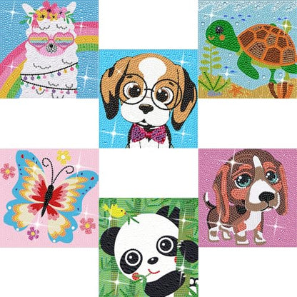 Diamond Art Kits for Kids, Animals Diamond Painting Kit for Kids Teens - color: DPKK-11